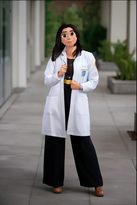 Make pixar character model, in a lab coat