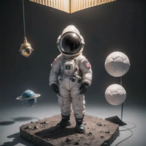 arav astronauts standing in a building in a space suit, 3 d render beeping sounds, inspired by beeping sounds, beeping sounds. o...