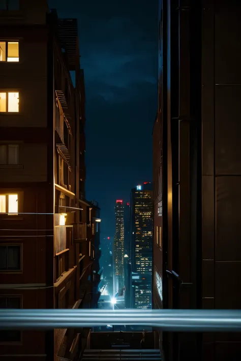 old apartment building，urban edge，ordinary during the day，the night is mysterious