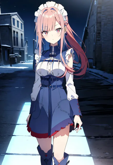 ((sharp focus)),((split-color hair , red hair , light blue hair)),[(cathedral background:1.4)::5],original,(illustration:1.1),(best quality),(masterpiece:1.1),(extremely detailed CG unity 8k wallpaper:1.1), (colorful:0.9),(mid shot:0.95),(full body:1.5),Dy...