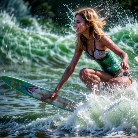 (ZoomedOut:1.28, Wide-shot) (Epic photo of surfer magazine:1.37).(Full of Water, Everything Wetted:1.4) WetHair (extremely detailed Cute Girl)(SparklingHighlights:1.28), Dynamic Joyful Expressions LifeLike Rendering (ManoErina:1.0) . Overflowing Gigantic S...