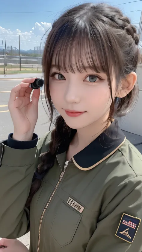 Best picture quality (8k, high resolution, Masterpiece: 1.2), super detailed,  215 Short Hair,Three braids long hair, 26-year-old woman, 

situation: Cute girl spying with binoculars。
detailed:
angle: Close-up of hands holding binoculars and eyes gazing in...