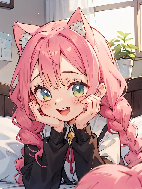 anime girl with long pink hair and cat ears, cute anime catgirl, anime catgirl, anime visual of a cute cat, anime visual of a cute girl, anime cat, beautiful anime catgirl, very beautiful anime cat girl, anime girl with cat ears, cute natural anime face, n...