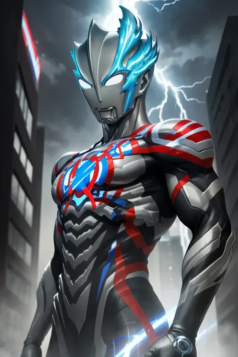 blazer, ultraman, growing, lightning, silver, ultgp ultraman bodysuit