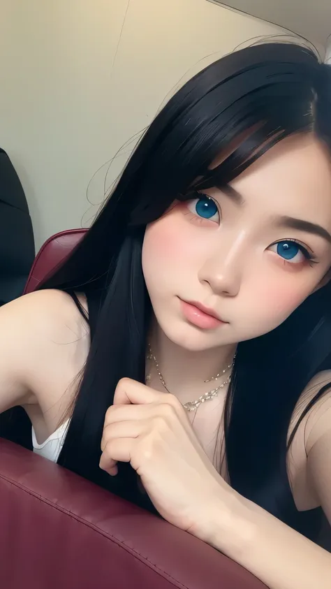 ((super high quality)), ((masterpiece)), gnome girl, Low length, ((Black-haired woman, Long Hair)), (Silver earrings), (Silver necklace around the neck), (Beautiful cute face), (Beautiful female lips), charm, ((Sexy look)), Looking into the camera, eyes ar...