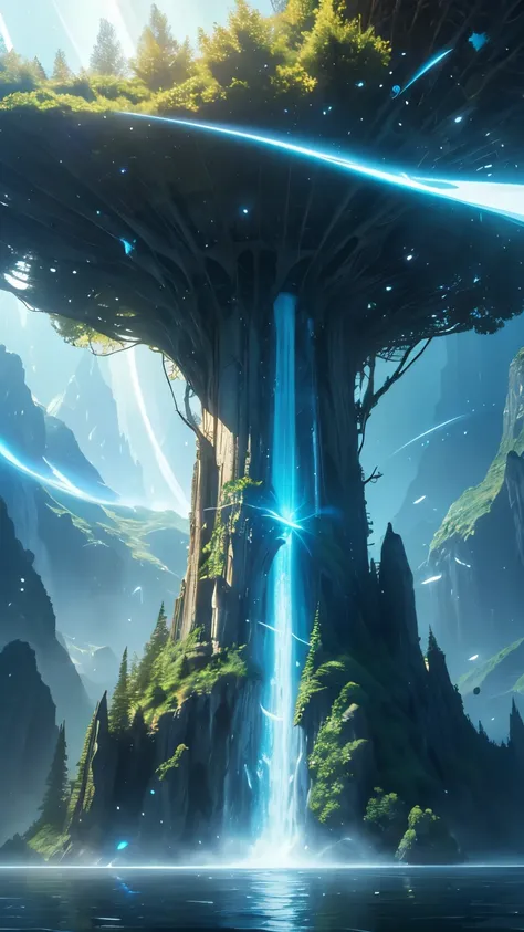 Highest quality, Highest quality, 16K, Unbelievably absurd, Very detailed, delicate and dynamic, Natural light, The particles reflect light, Diffuse reflection of light, Vortex of Light, magical, spooky, Mysterious Island, TV show: Thunderbirds,