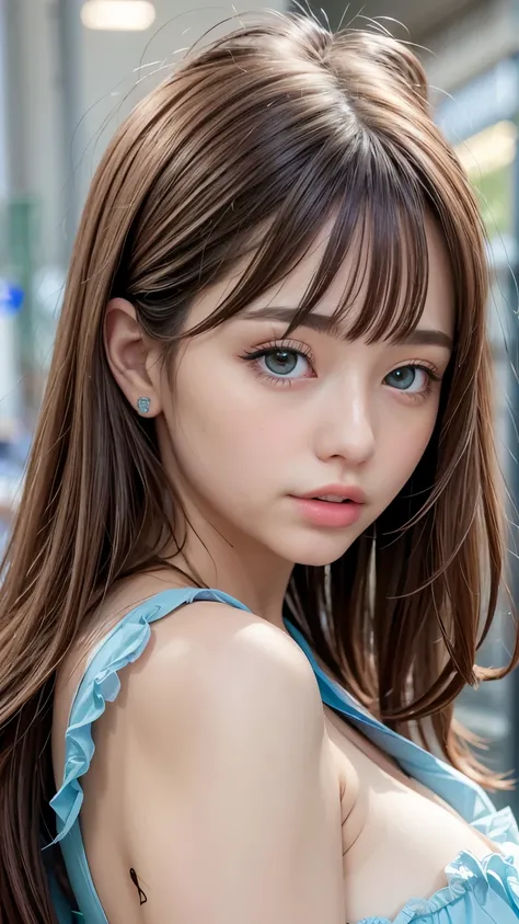 Sailor suit、、A beautiful girl in the world、Glowing Skin、sparkle on the cheeks、Bangs between the eyes、光沢のあるシルクと非常に長くてまっすぐなbeautiful天然ブロンド、eyeliner、Sexy and beautiful 35 years old、High resolution, big, beautiful, bright light blue eyes、Beautiful and bright g...