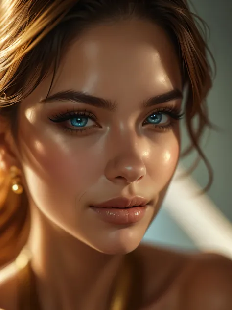 (((ultra realistic))) A close up Photo, masterpiece, top quality, (Ultra detailed face and eyes:1.3),1 divine goddess, 1 girl, looking from side, astonishing beauty, ultra beautiful cat eye makeup, seductive smile, seductive queen, (special attention to sk...