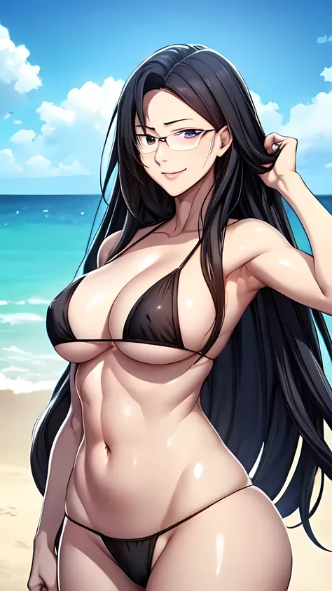 score_9, score_8_up, score_7_up, score_6_up, score_5_up, score_4_up, (8k, RAW photo, best quality, masterpiece:1.2), black hair, long hair, front view detailed body, long belly, big , Slender body, tight body , thicc medium breast , thicc thighs,Seoldef, b...