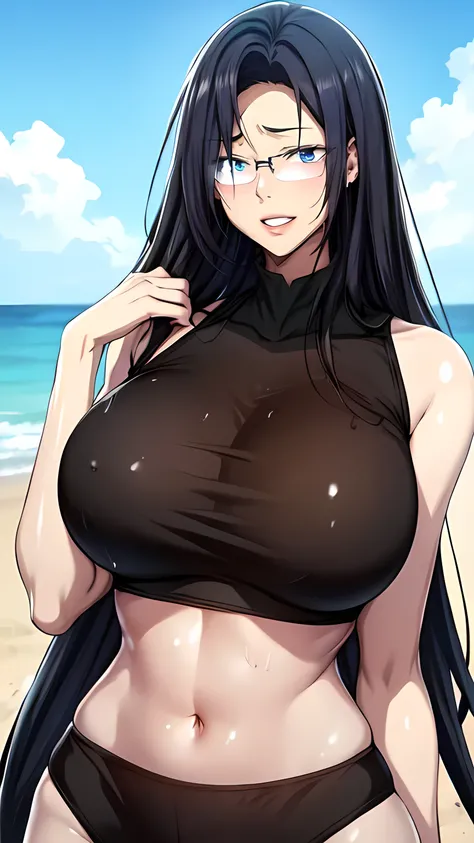 score_9, score_8_up, score_7_up, score_6_up, score_5_up, score_4_up, (8k, RAW photo, best quality, masterpiece:1.2), black hair, long hair, front view detailed body, long belly, big , Slender body, tight body , thicc medium breast , thicc thighs,Seoldef, b...