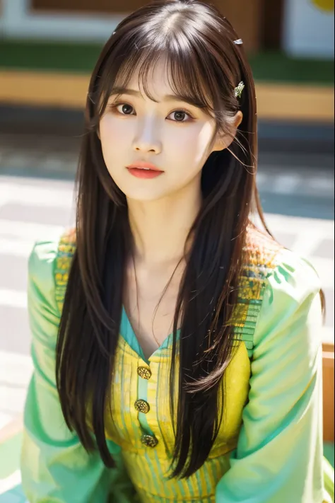 a close up of a woman wearing a tiable and a dress, jaeyeon nam, park ji-min, jinyoung shin, sun yunjoo, hwang se - on, portrait of female korean idol, lalisa manobal, lee ji-eun, lee ji - eun, heonhwa choe, sakimichan, seseon yoon