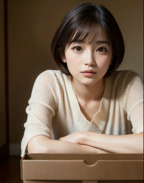 Highest quality, Soft Light, Ultra-high resolution, (Realistic:1.4), RAW Photos,
1 Japanese girl, alone, cute, (pupil, Light in your eyes),  Beautiful face in every detail, (Small box),(High resolution detail of human skin texture),
(short hair),
Damask Sh...