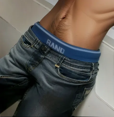 Boy jeans with underwear 