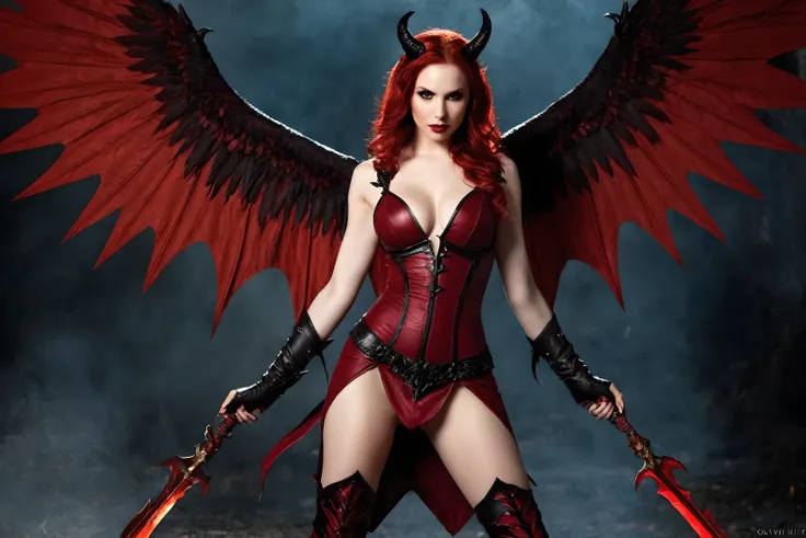 arafed young very sexy woman with wings, naked, beautiful succubus, succubus | medieval, succubus, diablo 4 lilith, succubus in tight short dress, cinematic goddess body shot, raven winged female vampire, epic fantasy art style hd, beautiful sorceress, fan...