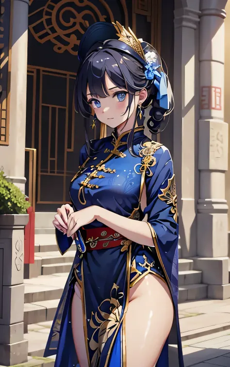 Blue Chinese Dress