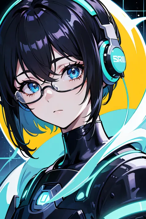 Myself, depicted in the future, engrossed in headphones by the skilful Pixiv artist samai - s2. This masterpiece, boasting top-notch quality, showcases the intricate details of the future technology in my hands. The image is set against a pixelart backgrou...