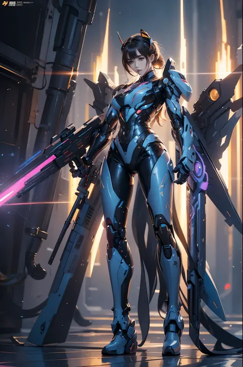 Very large combat robot carrying layers of personnel inside similar but (NOT the same as ZGMF-X20A Strike Freedom), the combat robot is the improved version of its type and is characterized by its pink, blue and gold color scheme, as well as its large wing...