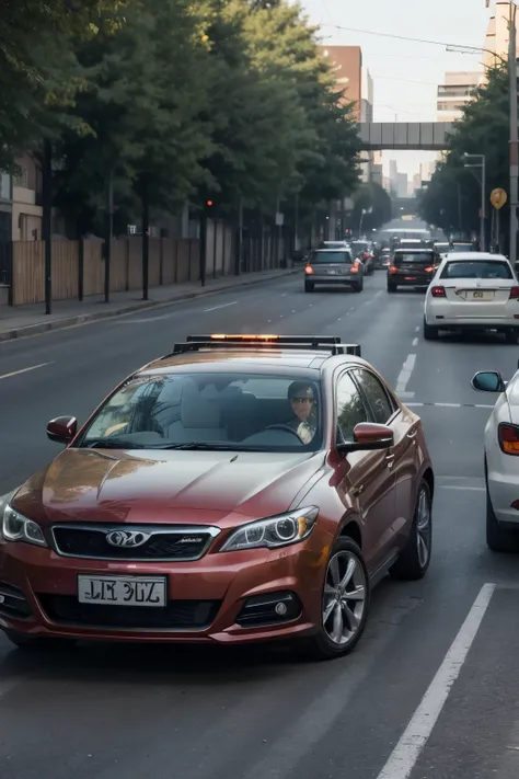 Cars fleeing an exchange of gunfire 