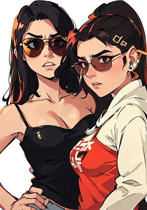 with their shades on they have a bossy stare. Fix the shades on the one on the left