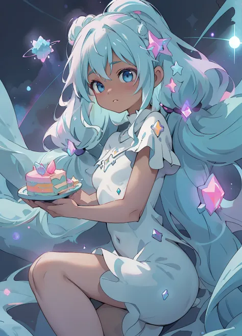 (masterpiece、Highest quality、Highest quality、Official Art、Beautiful and beautiful:1.2)、(One girl:1.3)Hatsune Miku、Twin tails,Beautiful breasts,((close)), One, masterpiece, Highest quality, so beautiful, Absurd, Hello World, (Mai Yoneyama:1.4), (Quasar Cake...