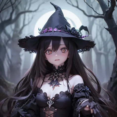 (Highest quality,4K,8k,High resolution,masterpiece:1.2),beautiful detailed eye,length eyelashes,Beautiful lip detail,extremely detailed eye and face,(Vibrant colors,colorful,Contrast enhancement:1.1),dark atmosphere,spooky ambiance,Gothic style,Satanic in ...