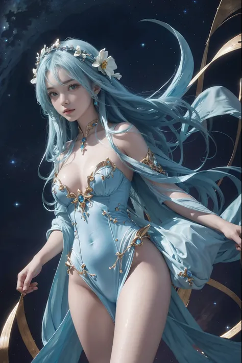 High quality, high resolution, very mysterious celestial maiden. celestial maiden is a creation and a symbol of beauty. Formed based on complete anatomy.