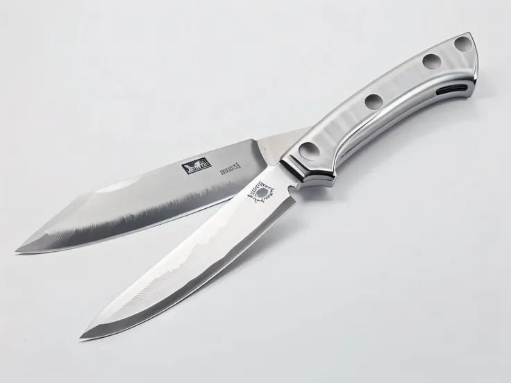 1aluminum knife white background