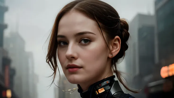 jia lissa, a picture of sexy android, long silver hair, , villain, she is coming to you, up close, china town, lightning, bright...