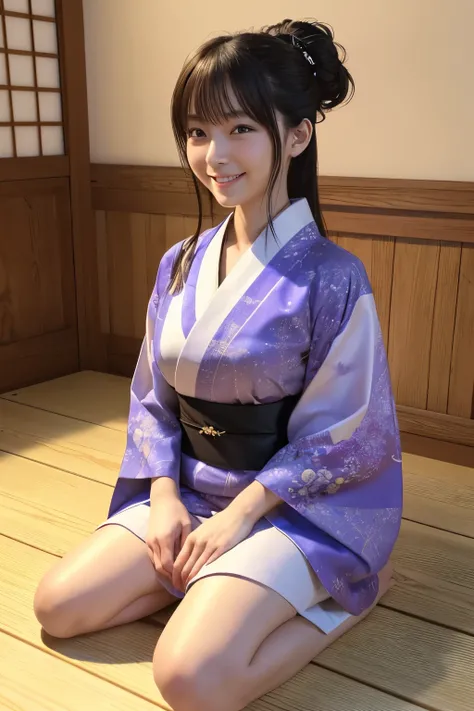 The best quality, the best image quality, high-definition drawing, overwhelming reality, 3D rendering graphics, 8K UHD. VR/XR spatial digital art. A beautiful Japanese girl with overwhelming reality runs a virtual inn. She is the innkeeper and wears a neat...