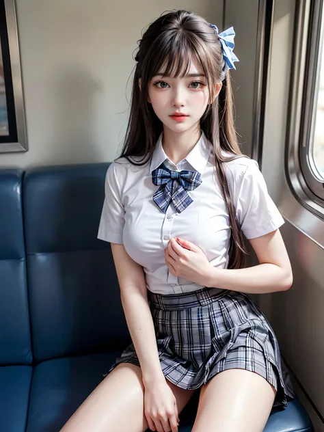 (masterpiece:1.2, highest quality), (realistic, photorealistic:1.4), in the train、
view your viewers, whole body, front view:0.6...