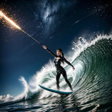 (zoomedout:1.28, wide-shot) zoomlayer (epic photo of surfer magazine:1.37). (full of water, everything wetted:1.4) wethair (extr...