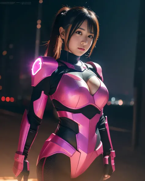 Pink Theme，Pink ranger suit、Highest quality,Tabletop,Genuineistic,Professional,Vibrant colors,Ultra-fine painting,Portraiture,Anime Big Tits,Photogram,Numerical Art,Fantasy art,3D Graphics,Cinematic_Lighting,strong_rim_Light,rim Lights,Ambient_Light,Tyndal...