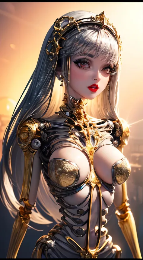 highest quality, masterpiece, High resolution, (Exquisite body: 1.5), Gorgeous face, (metal skin: 1.3), Intricate details, High resolution, wallpaper, whole body, 
whole bodyショット, 1 Girl, Transparent robot body, Naked skeleton, tied to a transparent tube, ...