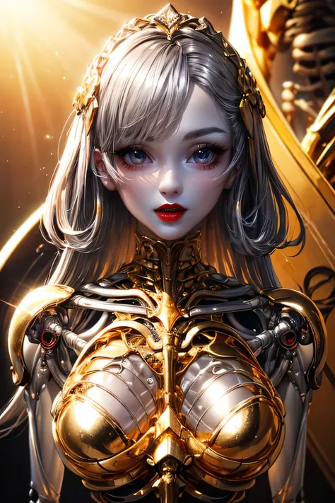 highest quality, masterpiece, High resolution, (Exquisite body: 1.5), Gorgeous face, (metal skin: 1.3), Intricate details, High resolution, wallpaper, whole body, 
whole bodyショット, 1 Girl, Transparent robot body, Naked skeleton, tied to a transparent tube, ...