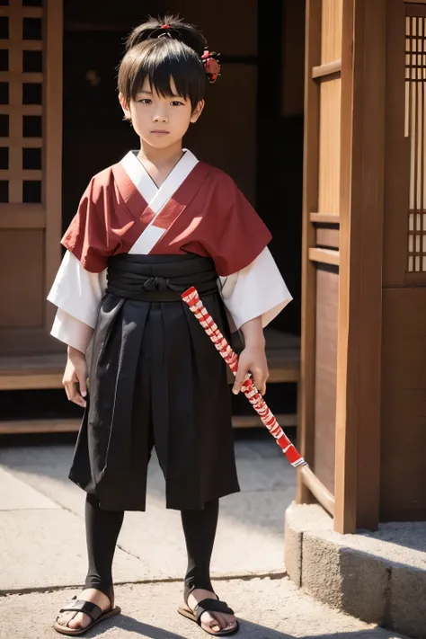 Boy dressed as a samurai