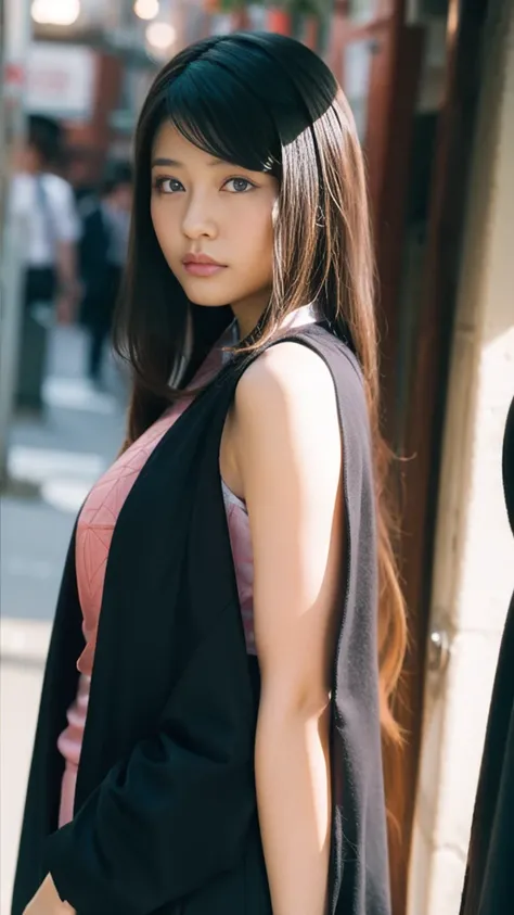 Cute Japanese woman, (16 years old), (Very cute face: 1.3), White moist skin, Looking at the camera, Melancholy expression,
BREAK,
Idol,
BREAK,
(Wearing cute kimono: 1.3), (Highly revealing kimono), Very large earrings, Short length,
BREAK,
(Fighting pose:...