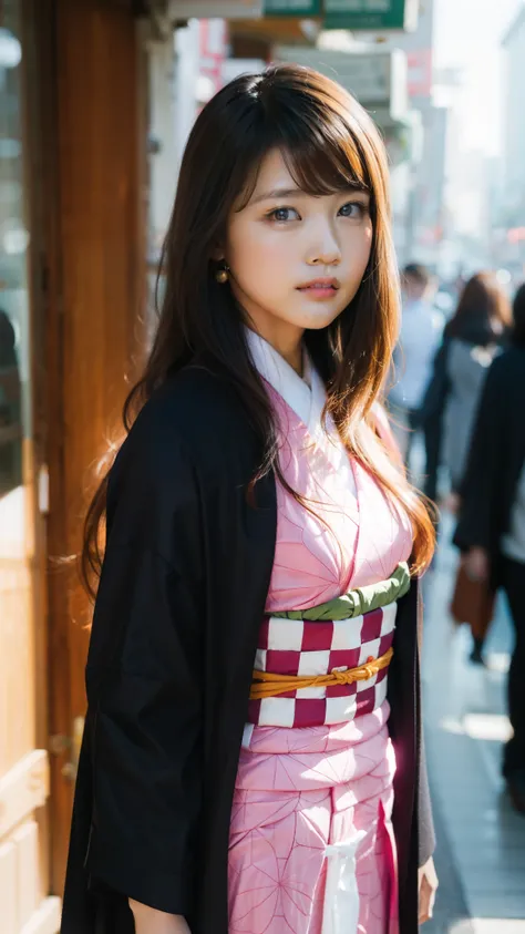 Cute Japanese woman, (16 years old), (Very cute face: 1.3), White moist skin, Looking at the camera, Melancholy expression,
BREAK,
Idol,
BREAK,
(Wearing cute kimono: 1.3), (Highly revealing kimono), Very large earrings, Short length,
BREAK,
(Fighting pose:...