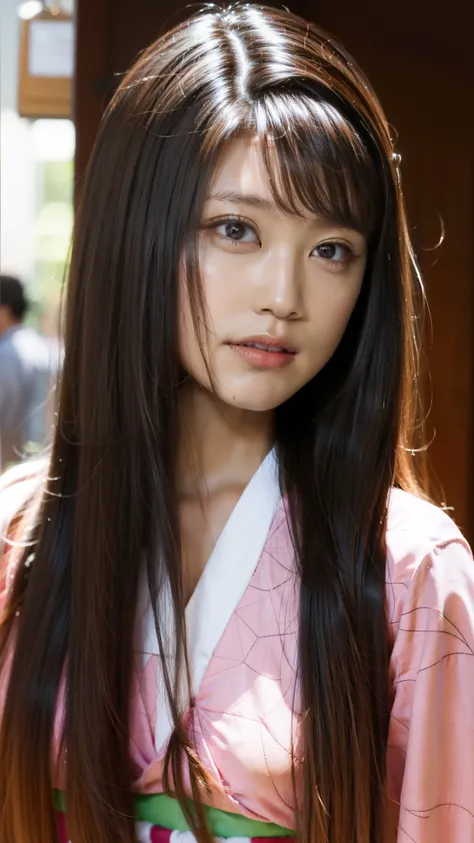 Cute Japanese woman, (16 years old), (Very cute face: 1.3), White moist skin, Looking at the camera, Melancholy expression,
BREAK,
Idol,
BREAK,
(Wearing cute kimono: 1.3), (Highly revealing kimono), Very large earrings, Short length,
BREAK,
(Fighting pose:...