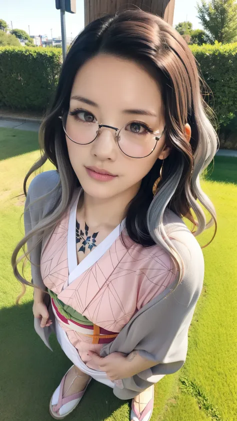 Cute Japanese woman, (16 years old), (very cute face), white moist skin, looking at the camera, melancholy expression, (pink bright eyes: 1.4), (glasses: 1.3)
BREAK,
Idol, (very beautiful berserker woman: 1.3),
BREAK,
(wearing pink cute kimono: 1.3), (high...