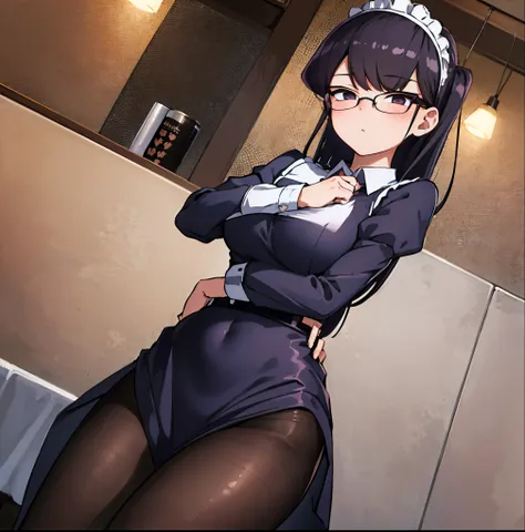 ((1girl)),((alone)),komi shouko,(masterpiece), (best quality), (ultra detailed), (best illustration), (best shadow), (absurdities), sharp focus, cowboy shot ,dynamic pose looking at viewer, big breasts, narrow waist, wide hips, medium thighs, round butt, d...