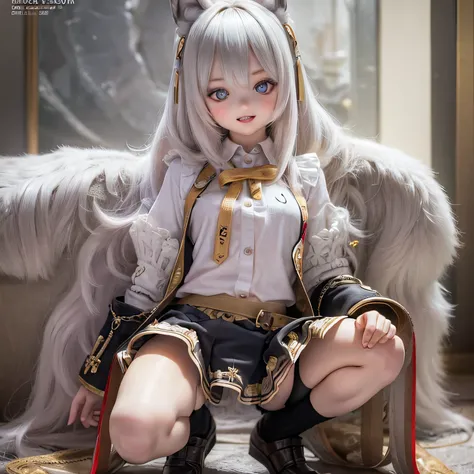 (Highest quality, High resolution, Realistic:1.37),Very detailed, Beautiful details,Beautiful lip detail,Very detailed目と顔,Long eyelashes,One Girl,Sharp focus,Vibrant colors,Soft lighting,Fenrir Girls,Big Breasts,Fantasy elements,Snow Scene,Ice Magic,Flowin...