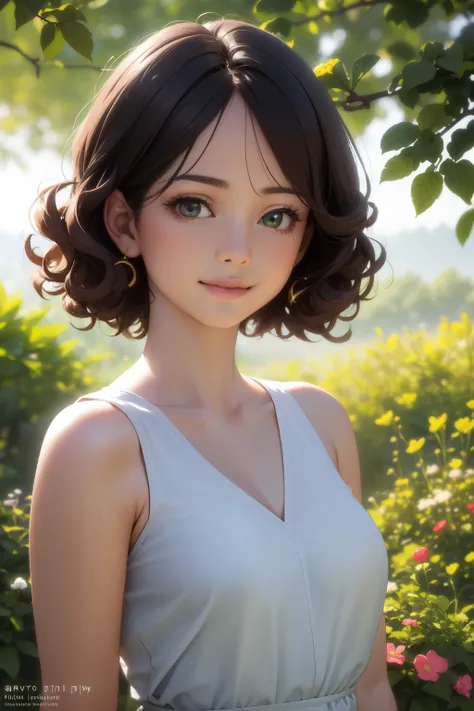 (highres,masterpiece:1.2),ultra-detailed,(realistic,photorealistic,photo-realistic:1.37),A beautiful girl in a garden,golden sunlight,soft breeze,happiness,peaceful atmosphere,dainty flowers,butterflies fluttering,green grass,serene expression,warm colors,...