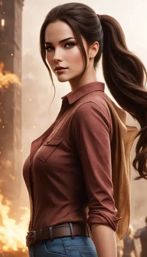 Lana Lang is a young woman of average height, with about 1,63 meters (5 feet 4 inches) Tall. She has a slender and graceful constitution. Lana has long hair, smooth and dark brown, often seen cascading over their shoulders or tied into a ponytail. Your eye...