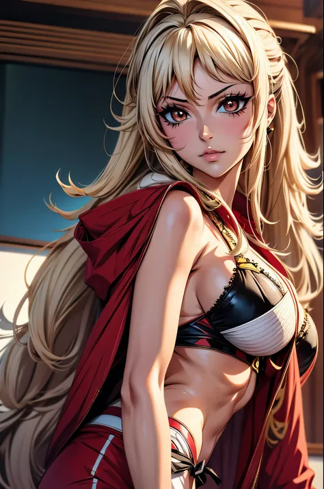 Adult Yamato from Anime: One Piace, CG 8k ultra-realista, hot woman, seductive eyes, make-up