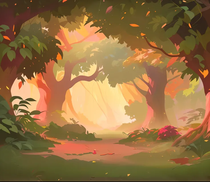 Vivid colors,best quality,Extremely detailed,Practical,landscape,autumn,Beautiful warm colors,Sunlight shines through the trees,vibrant foliage,Peaceful atmosphere,fresh air,Fine mist,Fallen leaves cover the earth,Sunlight shines through the canopy,Dappled...