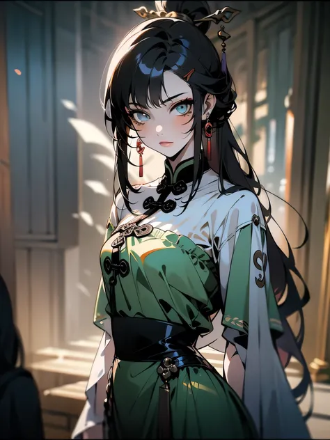 {{{masterpiece}}}, {{{best quality}}}, {{Extremely detailed}}, {light}, {illustration}, {Beautiful and delicate eyes}, {1 Girl}, Extremely detailed, 1 Girl, Solitary,, Black hair tied into a long ponytail, Wear a graceful figure, For the audience, outdoor,...