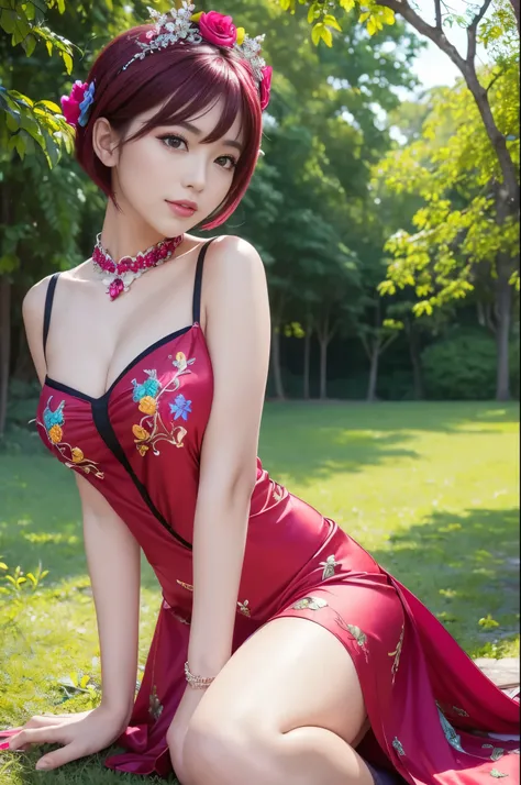 (masterpiece:1.4), (best quality:1.4), ultra high res, ultra high resolution, ((detailed facial features)), HDR, (realistic, photorealistic, photo-realistic:1.37), full body Esbian, sexy Vietnamese model, (-anime), vivid colors, ((vivid colors multicolor (...