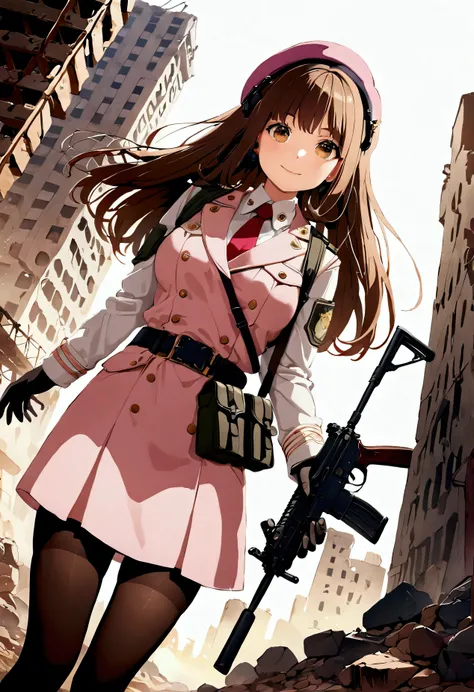 ((1girl)), super fine illustration, vibrant colors, absurdres extremely detailed CG, 8k wallpaper, (masterpiece:1.3), dynamic angle, dynamic pose,
best quality, depth of field, cinematic lighting, ultra detailed, (brown long hair), very straight hair, la...
