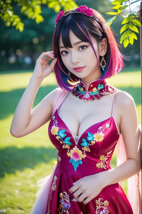 (masterpiece:1.4), (best quality:1.4), ultra high res, ultra high resolution, ((detailed facial features)), HDR, (realistic, photorealistic, photo-realistic:1.37), full body Esbian, sexy Vietnamese model, (-anime), only 1 model, vivid colors, ((vivid color...