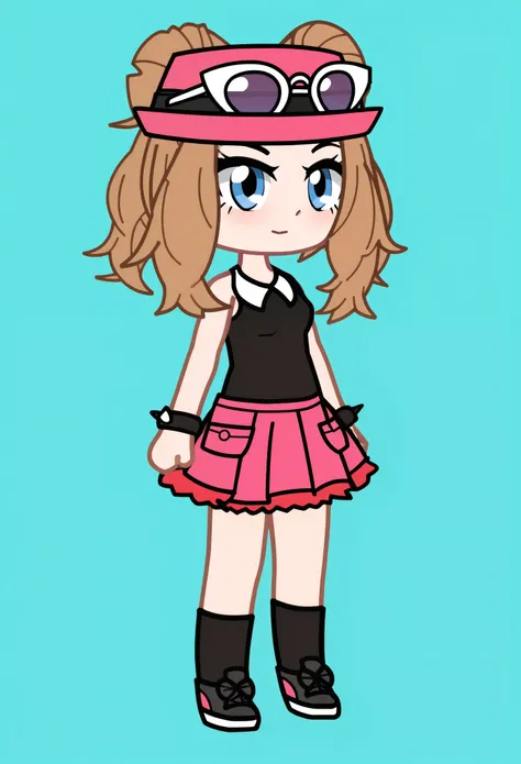 Gacha, chibi, full body, Pokemon, Serena, masterpiece